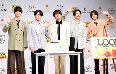 ブランドキャラクターに就任したＡＣＥｅｓ（撮影・石井剣太郎）