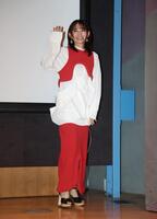 特別上映会に参加した市川由衣＝時事通信ホール（撮影・石井剣太郎）