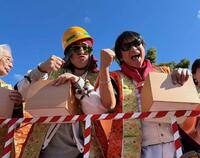 豆まき神事に参加したＴあんどＴ。（左から）Ｔｏｊｉ君、Ｔｏｓｈｉ君