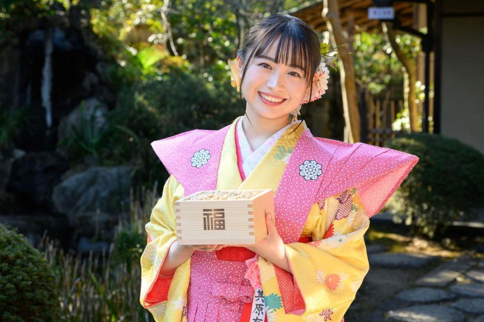「節分会豆撒式」に参加した其原有沙