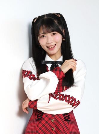 グループのデビュー２１周年を迎え意気込むＡＫＢ４８・佐藤綺星（撮影・佐々木彰尚）