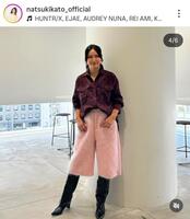 「１周回って」出演を報告した加藤夏希のインスタグラム＠ｎａｔｓｕｋｉｋａｔｏ＿ｏｆｆｉｃｉａｌより