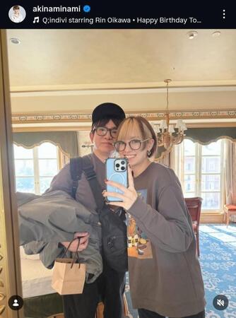 南明奈インスタグラム＠ａｋｉｎａｍｉｎａｍｉから