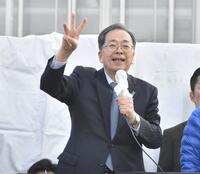 応援演説を行う中道改革連合・斉藤鉄夫共同代表＝大阪府