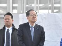 応援演説を行う中道改革連合・斉藤鉄夫共同代表＝大阪府内