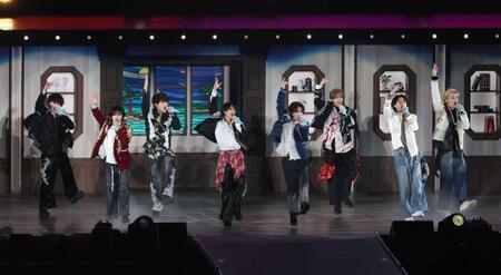 　新体制後初のドームツアーを完走したｔｉｍｅｌｅｓｚ（撮影・伊藤笙子）