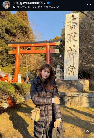 中川安奈のインスタグラム＠ｎａｋａｇａｗａ．ａｎｎａ１０２２から
