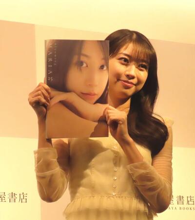 　写真集「Ｂｌｏｏｍｉｎｇ　ＭＡＲＩＡ25」の発売イベントを行ったモーニング娘。’２６の牧野真莉愛
