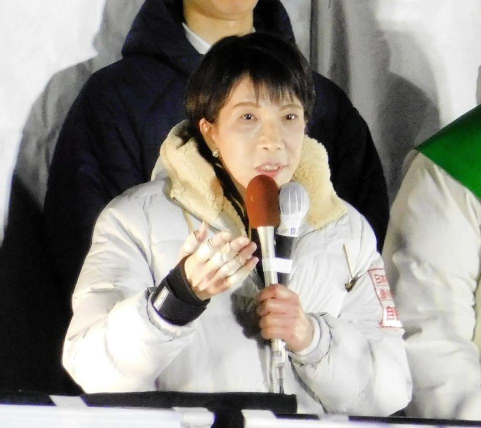 マイク納めの演説を行った高市早苗首相