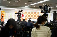 参政党の会見場（撮影・高石航平）