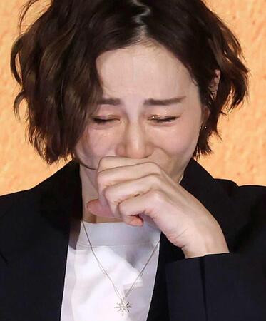 完成披露試写会に登壇した米倉涼子（撮影・石井剣太郎）