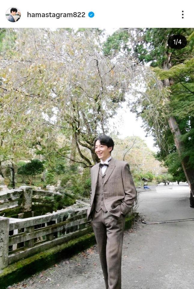 「ばけばけ」オフショット。濱正悟のインスタグラム＠ｈａｍａｓｔａｇｒａｍ８２２より 