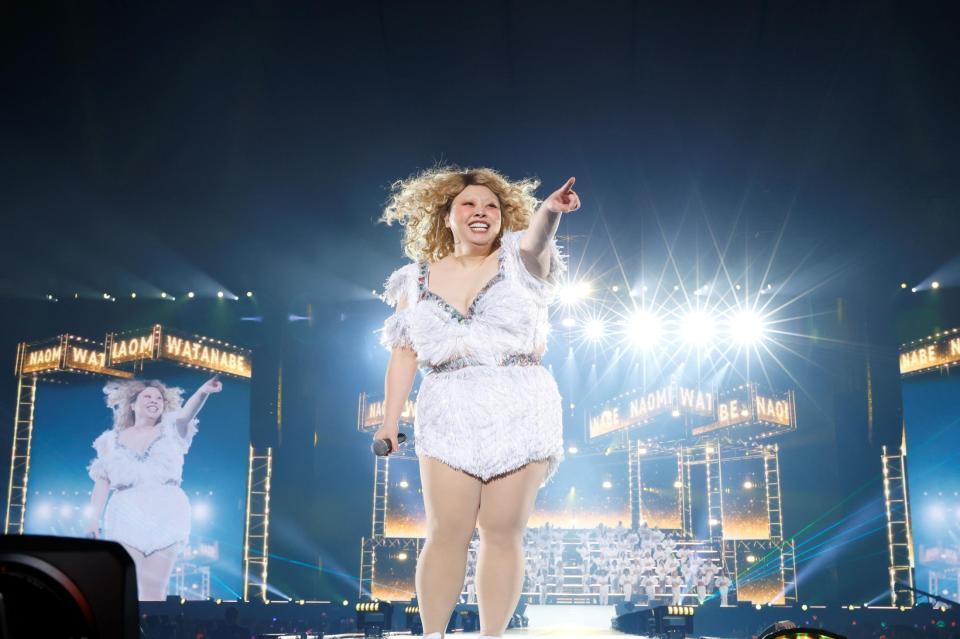 ビヨンセのネタを見せる渡辺直美（ⓒ渡辺直美（２０）　ｉｎ　東京ドーム）