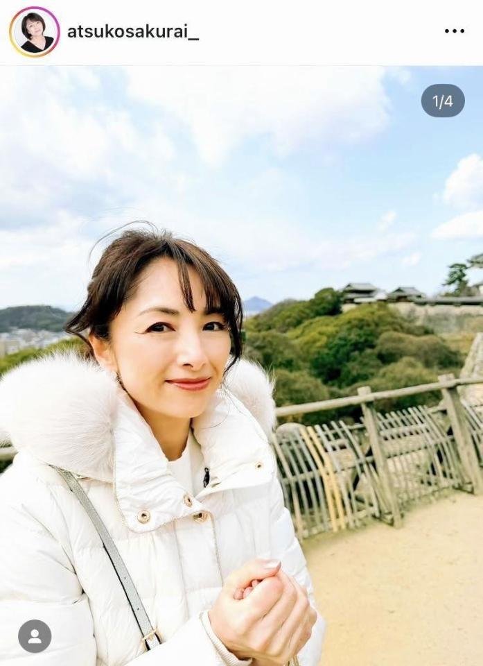 櫻井淳子のインスタグラム＠ａｔｓｕｋｏｓａｋｕｒａｉ＿（２月１０日付）より