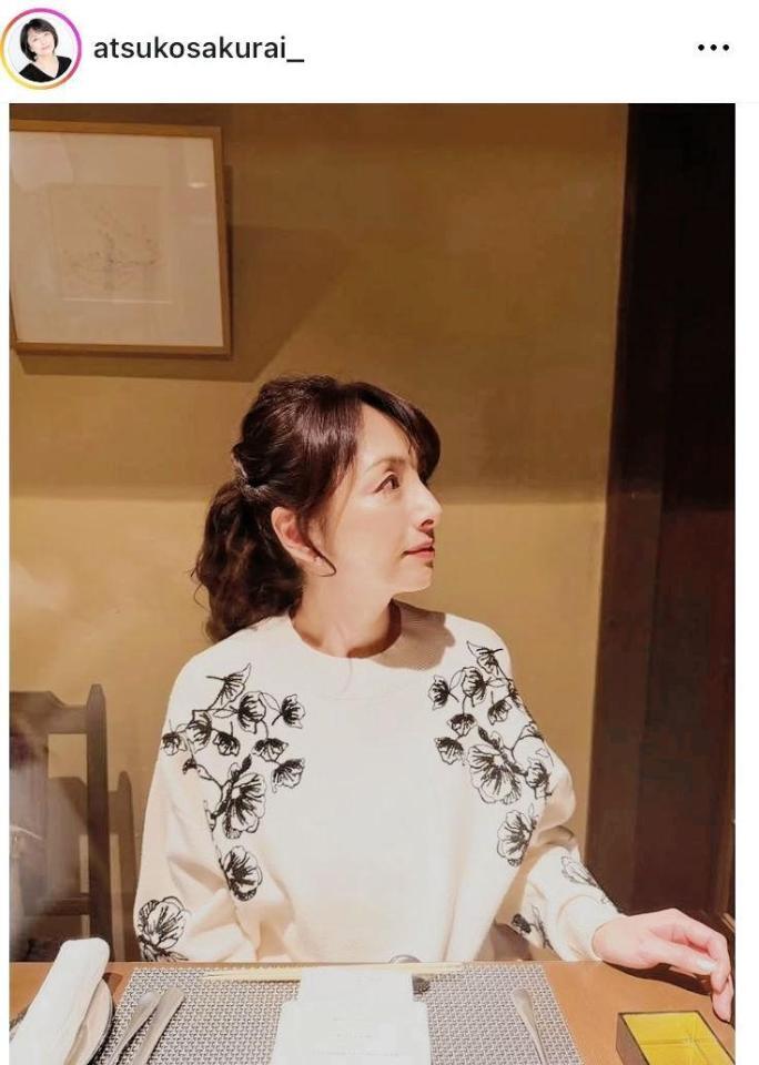 櫻井淳子のインスタグラム＠ａｔｓｕｋｏｓａｋｕｒａｉ＿（２月１０日付）より
