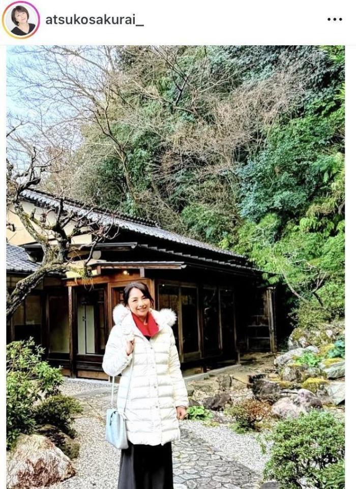 櫻井淳子のインスタグラム＠ａｔｓｕｋｏｓａｋｕｒａｉ＿（２月１０日付）より
