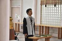 豊臣秀長慰霊祭に参加した仲野太賀＝大阪・豊國神社