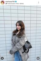 バッグとコートもヴィトン。谷まりあのインスタグラム＠ｍａｒｉａａａａ７２８より