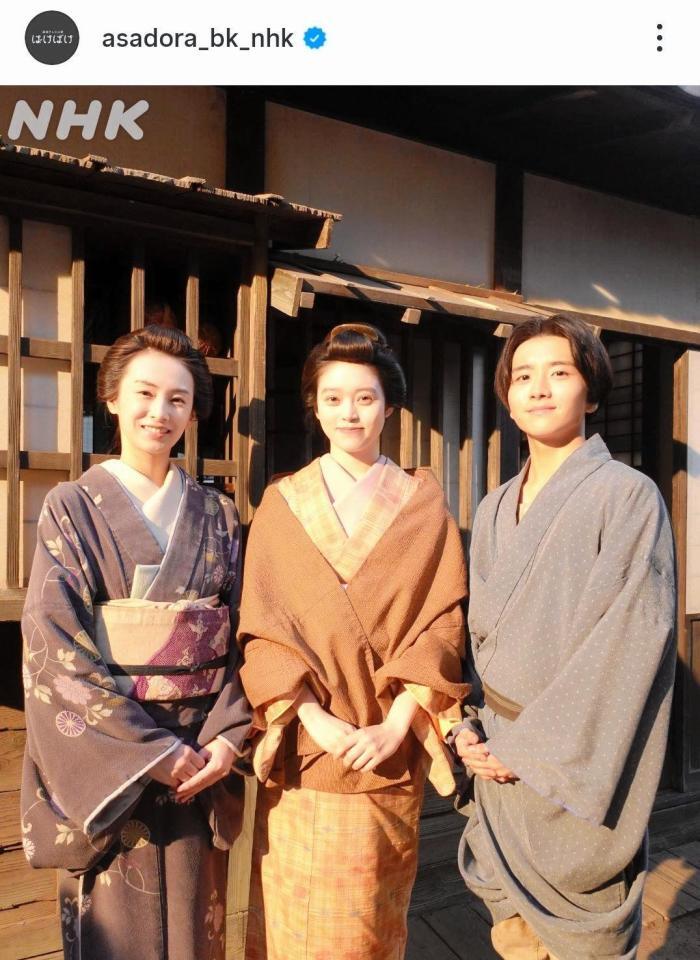 オフショット。「ばけばけ」公式インスタグラム＠ａｓａｄｏｒａ＿ｂｋ＿ｎｈｋより