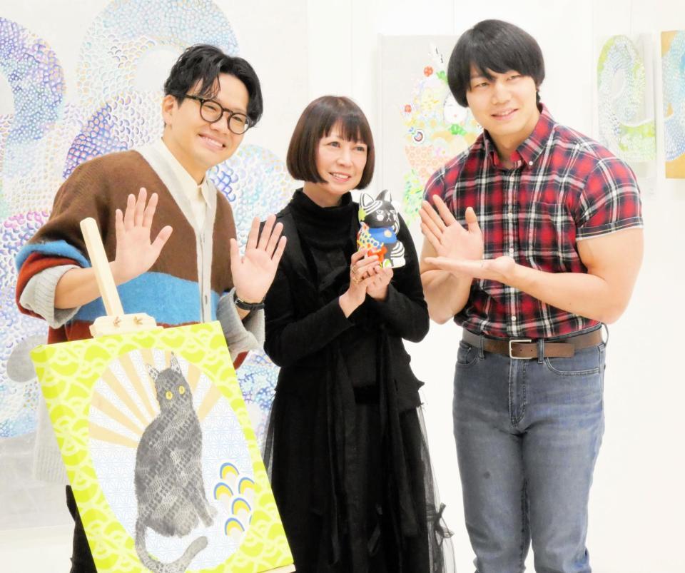 取材会に出席した（左から）ミキ・亜生、ＫＡＯＲＵＫＯ、かけおち・青木マッチョ