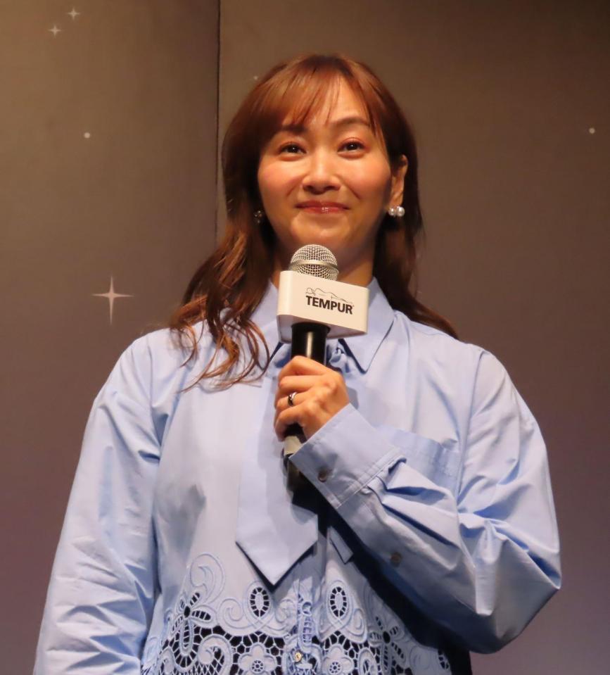 「テンピュール」新商品発表会に出席した藤本美貴