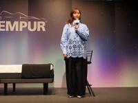 「テンピュール」新商品発表会に出席した藤本美貴