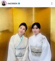 斉藤里恵（右）のインスタグラム＠ｒｉｅ２３０６２４（２４年９月３０日付）より