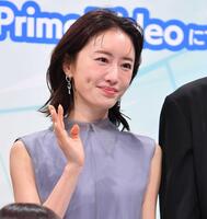 ドラマ「元科捜研の主婦」記者会見に登場した松本まりか＝１月