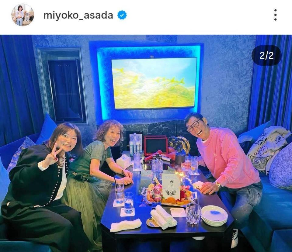 左がちほちゃんこと住吉ちほ。浅田美代子のインスタグラム＠ｍｉｙｏｋｏ＿ａｓａｄａ（２月１７日付）より