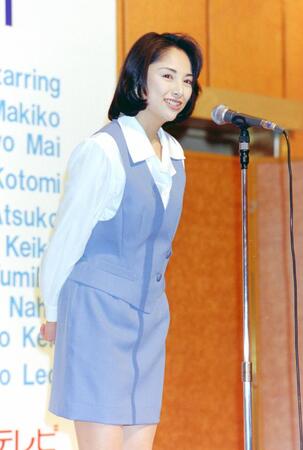 １９９８年、「ショムニ」会見で。櫻井淳子