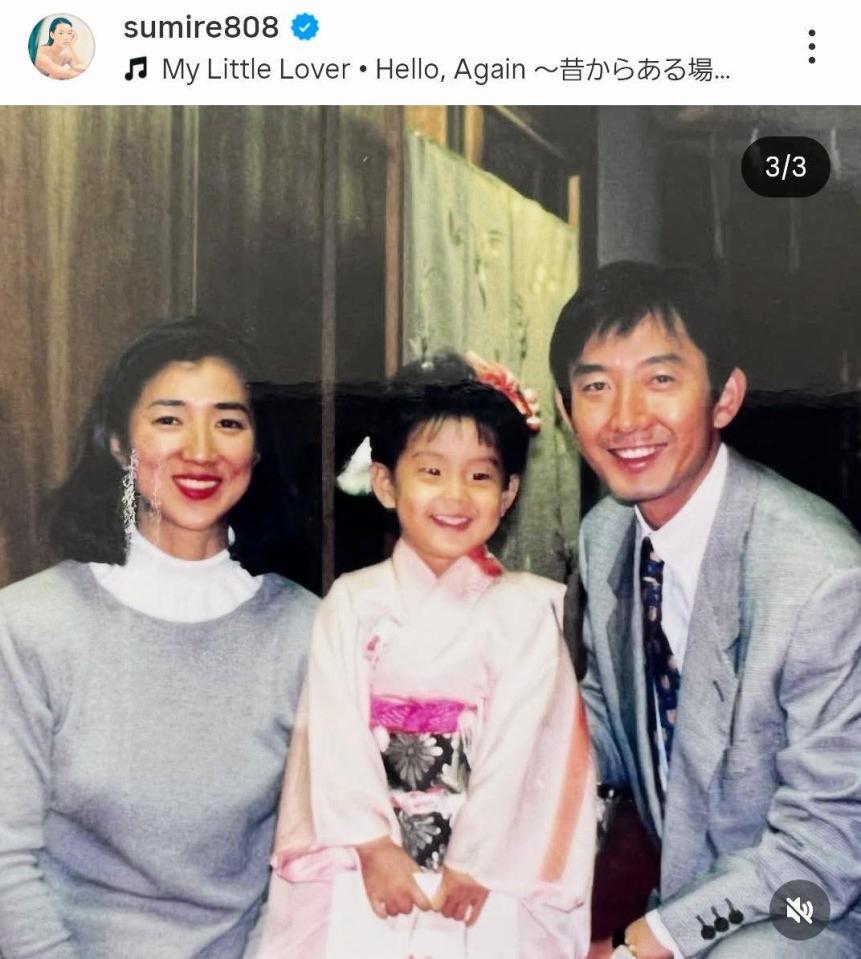 父・石田純一と。すみれのインスタグラム＠ｓｕｍｉｒｅ８０８より