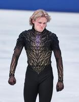 男子フリー　演技を終え厳しい表情のイリア・マリニン