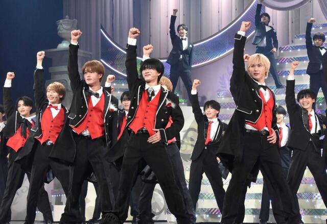 公開通し稽古を行った（前列左から）大西風雅、嶋﨑斗亜、岡﨑彪太郎