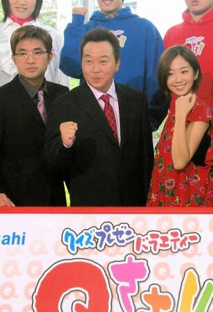 「Ｑさま！！」ＭＣの（左から）さまぁ～ず・大竹一樹、三村マサカズ、優香