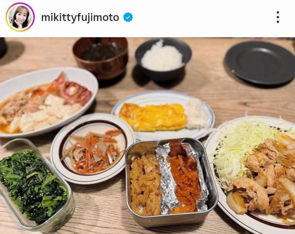 作り置きもフル活用！藤本美貴のインスタグラム＠ｍｉｋｉｔｔｙｆｕｊｉｍｏｔｏより