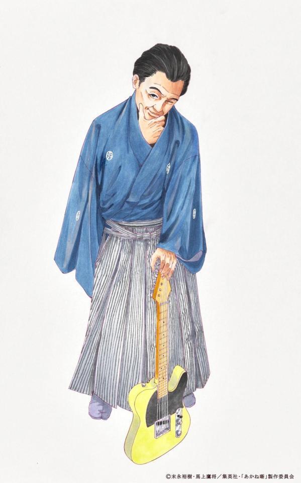 漫画の作画担当・馬上鷹将が描き下ろした桑田佳祐イラスト