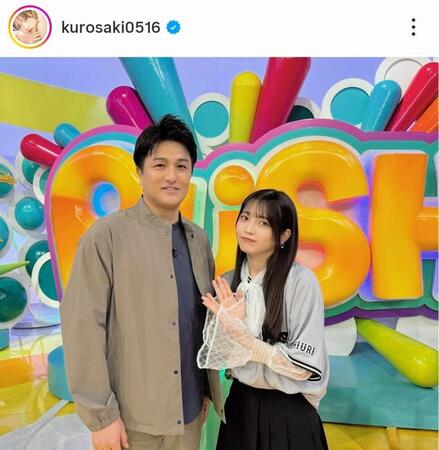 高橋由伸氏と共演。黒嵜菜々子のインスタグラム＠ｋｕｒｏｓａｋｉ０５１６（２４年３月２４日付）より