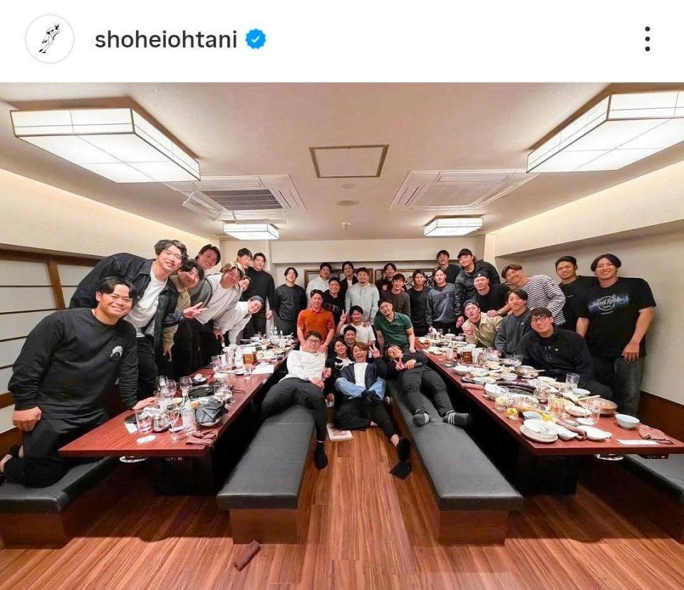　大谷翔平のインスタグラム（ｓｈｏｈｅｉｏｈｔａｎｉ）より