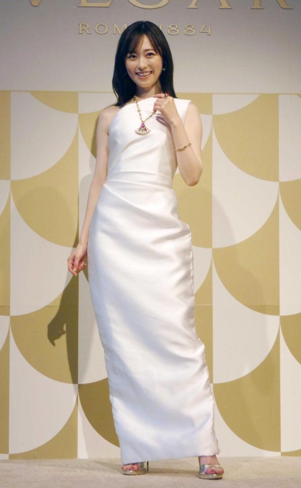 ブルガリアンバサダー就任記者発表会に出席した福原遥