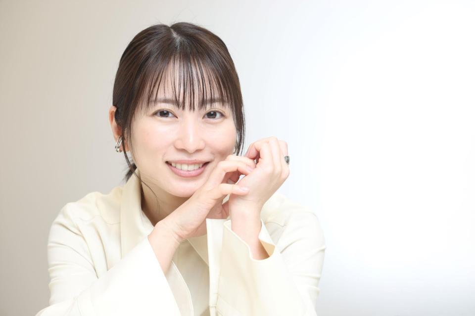 主演ドラマについて語る志田未来（撮影・石井剣太郎）