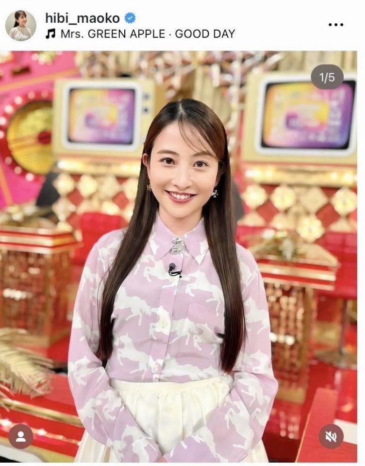 ＴＢＳ日比麻音子アナのインスタグラム（ｈｉｂｉ＿ｍａｏｋｏ）より