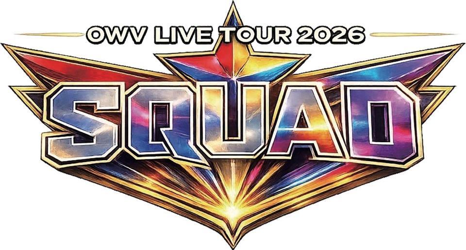 開催が決定したＯＷＶの全国ツアー「ＯＷＶ　ＬＩＶＥ　ＴＯＵＲ　２０２６-ＳＱＵＡＤ-」のビジュアル