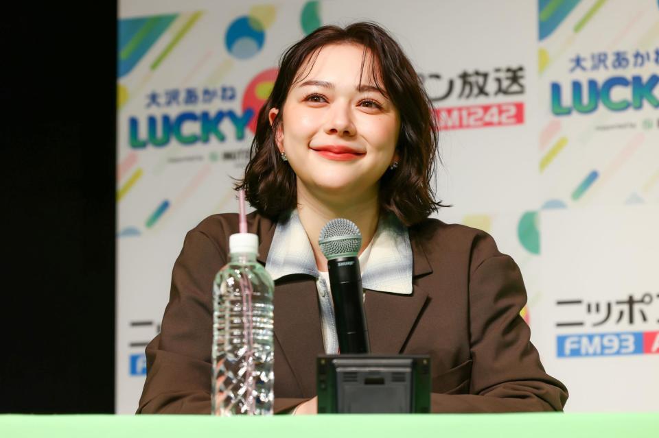 「大沢あかね　ＬＵＣＫＹ　７」の公開収録に出席した村重杏奈＝有楽町・ニッポン放送イマジンスタジオ