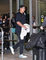 マイアミに到着した菅野＝１１日