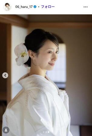 波瑠のインスタグラム（＠０６＿ｈａｒｕ＿１７）より＝２５年１２月