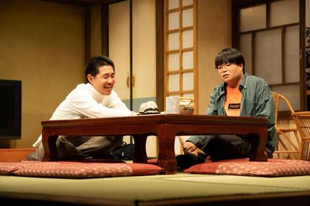 公開通し稽古に参加したしずる・池田一真（左）、ライス・関町知弘