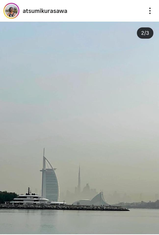 倉沢淳美のインスタグラム＠ａｔｓｕｍｉｋｕｒａｓａｗａ（３月１３日付）より