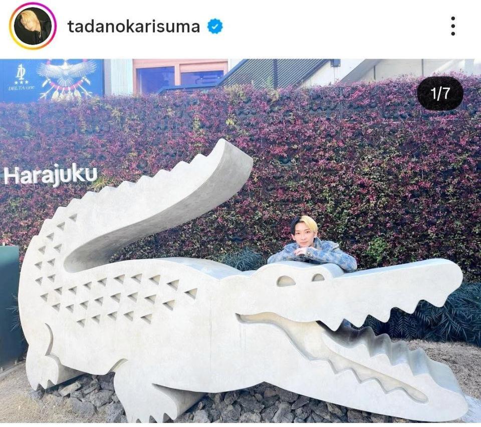 ヒカルのインスタグラム＠ｔａｄａｎｏｋａｒｉｓｕｍａ（１月２４日付）より 