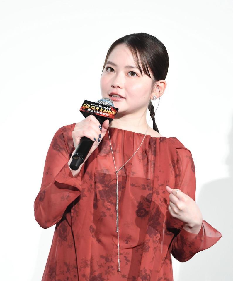 撮影エピソードを話す山田杏奈（撮影・園田高夫）