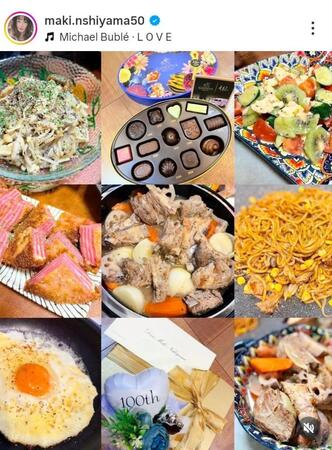 西山茉希のインスタグラム＠ｍａｋｉ．ｎｓｈｉｙａｍａ５０（１月２９日付）より 